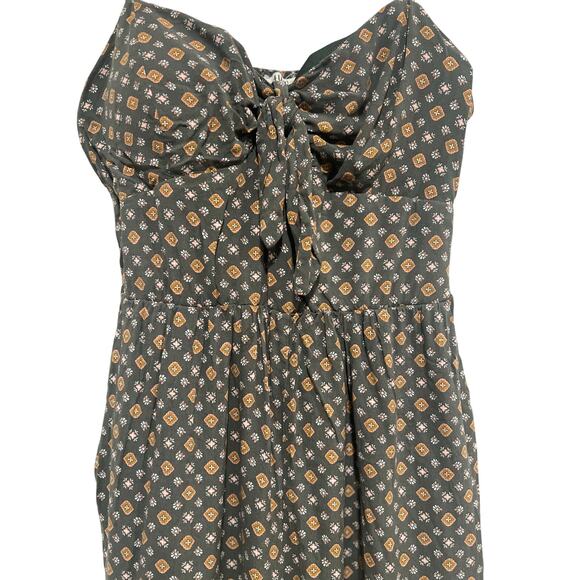 Women’s Rayon Cropped front Tie Jumpsuit M Green - Picture 3 of 8